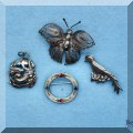 J12. Sterling silver jewelry. 